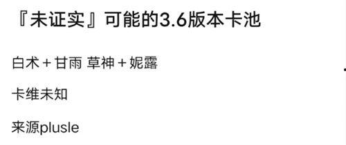 原神4.6最新卡池爆料,新角色与限定武器齐聚,探索神秘元素之力 第3张 原神4.6最新卡池爆料,新角色与限定武器齐聚,探索神秘元素之力 第3张